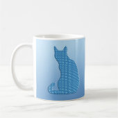 Dotty Cat - schaduwen van blauw Koffiemok (Links)