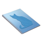 Dotty Cat - schaduwen van blauw Notitieboek (Rechterzijde)
