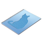 Dotty Cat - schaduwen van blauw Notitieboek (Linkerzijde)