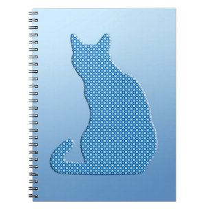 Dotty Cat - schaduwen van blauw Notitieboek