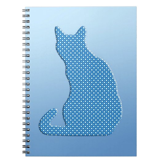Dotty Cat - schaduwen van blauw Notitieboek (Voorkant)