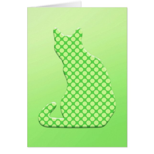 Dotty Cat - schoppen van kalkgroen (Voorkant)