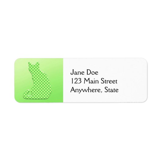 Dotty Cat - schoppen van kalkgroen Etiket (Voorkant)