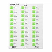 Dotty Cat - schoppen van kalkgroen Etiket (Full Sheet)