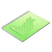 Dotty Cat - schoppen van kalkgroen Notitieboek (Linkerzijde)