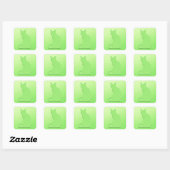 Dotty Cat - schoppen van kalkgroen Vierkante Sticker (Vel)