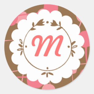 Dotty (Choco Berry) Seal / Monogram Sticker