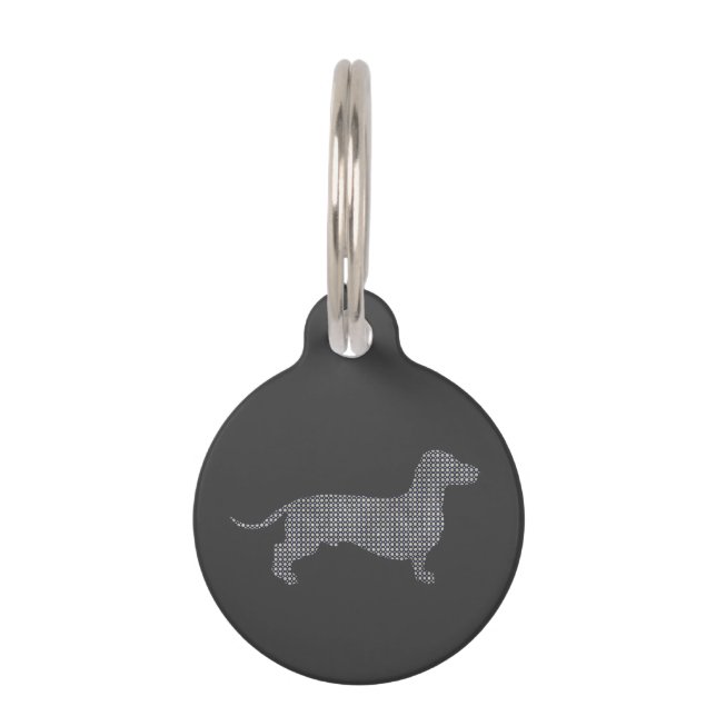 Dotty Dachshund Huisdierpenning (Voorkant)