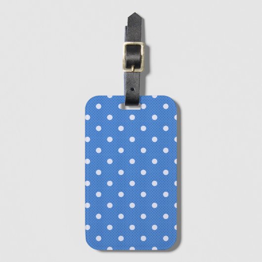 Dotty Delight Blue Bagagelabel (Voorkant (verticaal))