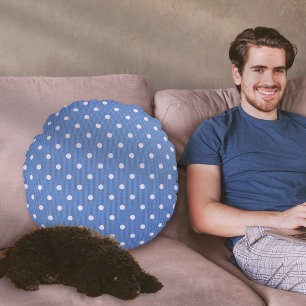 Dotty Delight Blue Rond Kussen