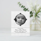 Dotty Delight Fotogeboorteaankondiging Aankondigingskaart (Staand voorkant)