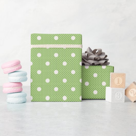 Dotty Delight Green Cadeaupapier (Baby Shower)