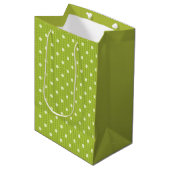 Dotty Delight Green Medium Cadeauzakje (Voorkant Gekanteld)