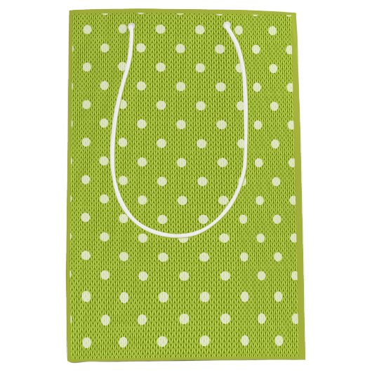 Dotty Delight Green Medium Cadeauzakje (Voorkant)