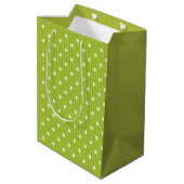 Dotty Delight Green Medium Cadeauzakje (Achterkant Gekanteld)