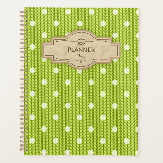 Dotty Delight Green Planner (Voorkant)