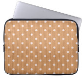 Dotty Delight Oranje Laptop Sleeve (Voorkant)