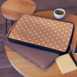 Dotty Delight Oranje Laptop Sleeve