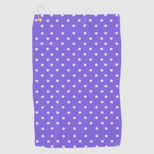 Dotty Delight paarse Golfhanddoek (Voorkant)