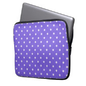 Dotty Delight Paarse Laptop Sleeve (Voorkant Links)