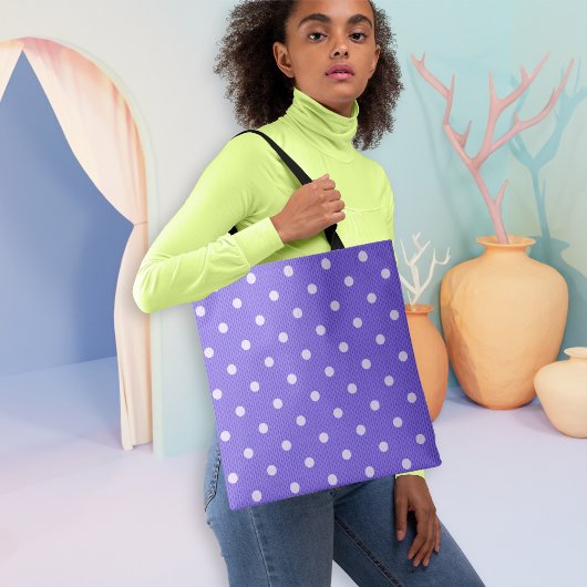 Dotty Delight Paarse Tote Bag