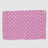 Dotty Delight Pink Golfhanddoek (Horizontaal)