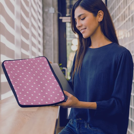Dotty Delight Pink Laptop Sleeve