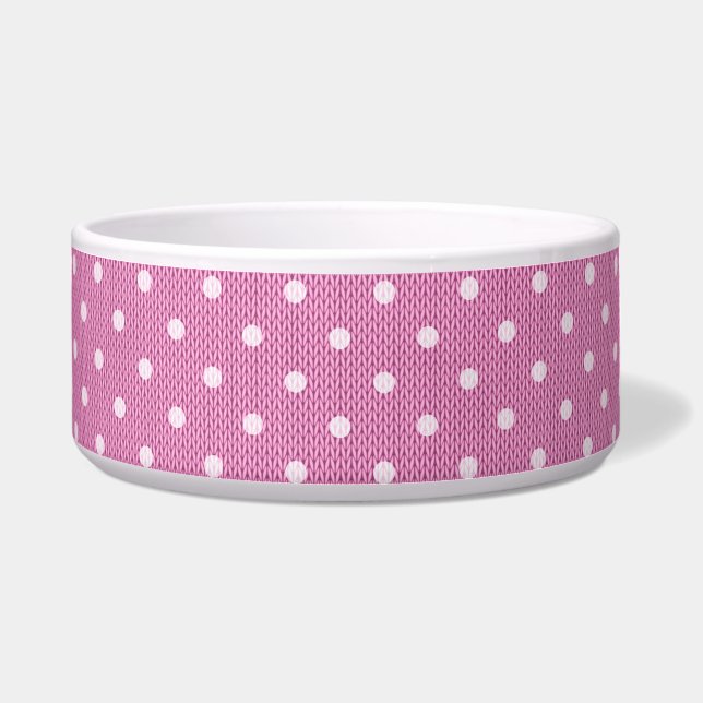 Dotty Delight Pink Pet Bowl Voerbakje (Voorkant)