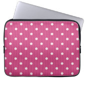Dotty Delight Red Laptop Sleeve (Voorkant)