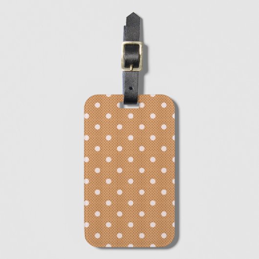 Dotty Delight Sinaasappel Bagagelabel (Voorkant (verticaal))