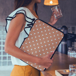 Dotty Delight Sinaasappel Laptop Sleeve