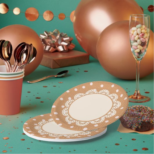 Dotty Delight Sinaasappel Papieren Bordje (Multi)