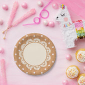Dotty Delight Sinaasappel Papieren Bordje (Feest)