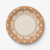 Dotty Delight Sinaasappel Papieren Bordje (Voorkant)