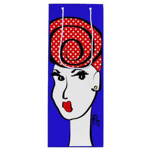 Dotty Divine Wine Gift Bag Wijn Cadeautas (Voorkant)