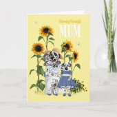 Dotty Dog Blooming Beauful Mum Sunflower Kaart (Voorkant)