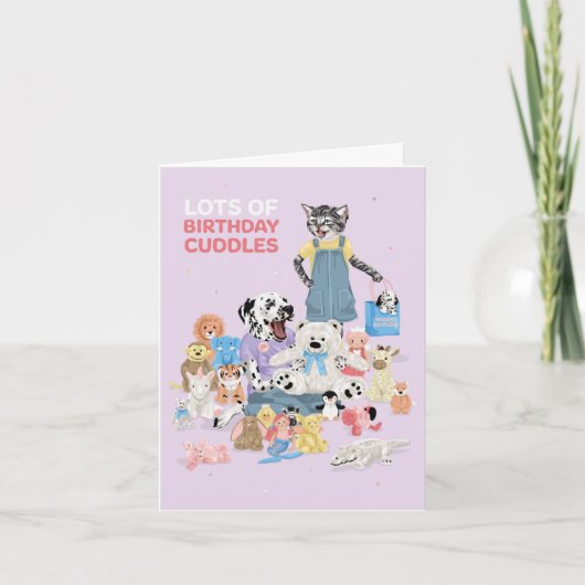 Dotty Dog Cudly Speelgoed Birthday Cuddles Kaart (Voorkant)