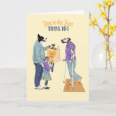 Dotty Dog Dalmatiër Je bent de beste Dank je wel Kaart (Gele Bloem)