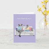 Dotty Dog en Kat Laten we snel inhalen Kaart (Gele Bloem)