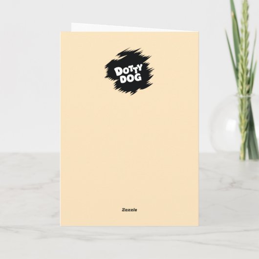 Dotty Dog Fabulous door elk tijdperk verjaardag Kaart (Achterkant)
