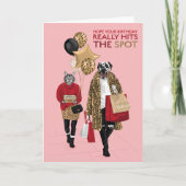 Dotty Dog Leopard print hit spot verjaardag Kaart (Voorkant)