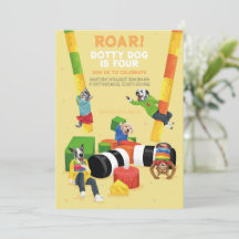 Dotty Dog Roar Zacht Spelen 4e Verjaardagsfeestje