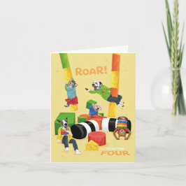 Dotty Dog Soft Play Roar Je bent vier Kaart