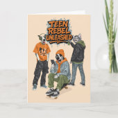 Dotty Dog Teen Rebel Ontketend Graffiti Verjaardag Kaart (Voorkant)