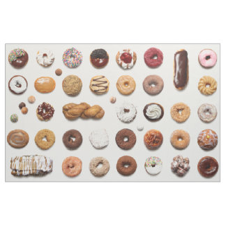 Dotty Donuts op wit, stof op de tuin