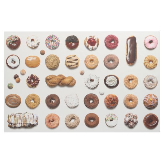 Dotty Donuts op wit, stof op de tuin (Yard (91,4 cm))