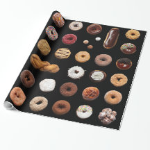 Dotty Donuts wrapping paper (zwart)