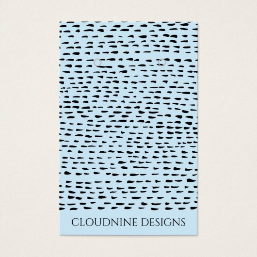 Dotty Earning Ketting Jewelry Display Card Visitekaartje (Voorkant)