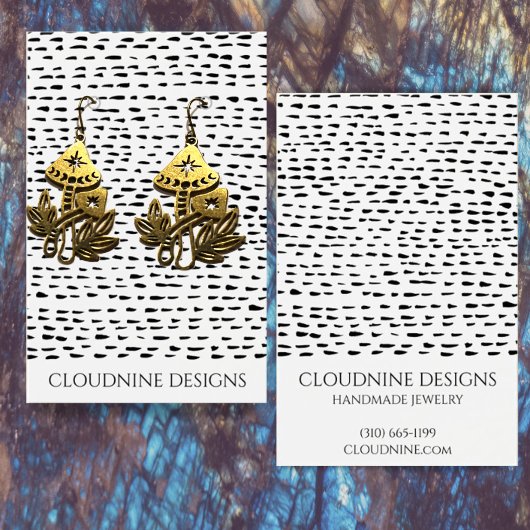 Dotty Earning Ketting Jewelry Display Card Visitekaartje