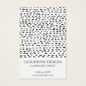 Dotty Earning Ketting Jewelry Display Card Visitekaartje (Achterkant)